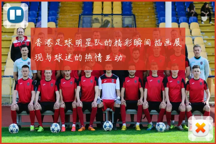 香港足球明星队的精彩瞬间插画展现与球迷的热情互动